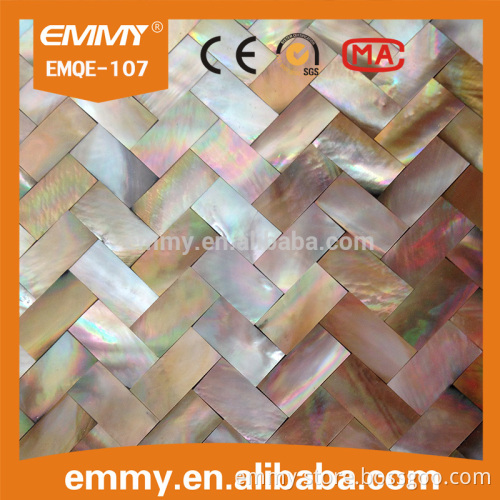 China brown mother of pearl sea shell mosaic wall tile competitive price